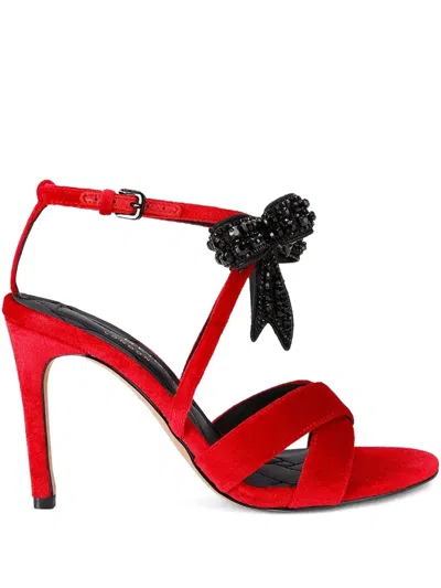 Kurt Geiger Bow Embellished Pumps In Red