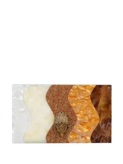 Kurt Geiger Box Chain Clutch In White