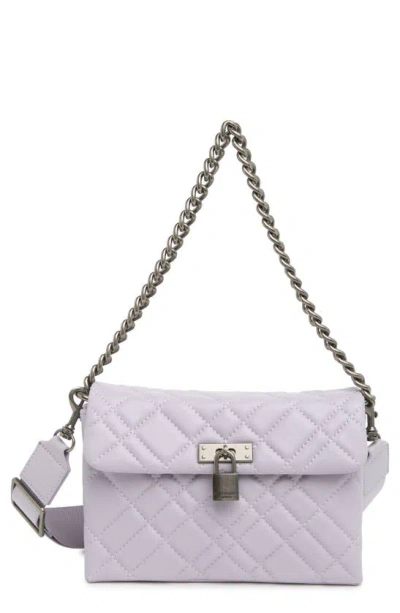 Kurt Geiger Brixton Lock Medium Shoulder Bag In Purple