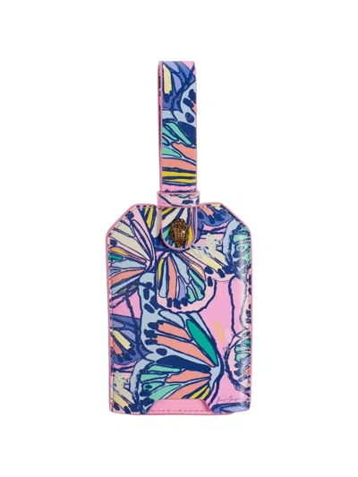 Kurt Geiger Butterfly Luggage Tag In Pink
