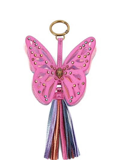 Kurt Geiger Butterfly Tassel Bag Charm In Purple