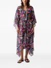 Kurt Geiger Butterfly-print Kaftan In Multi