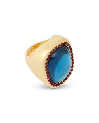 Kurt Geiger Cabochon Statement Cocktail Ring In Gold