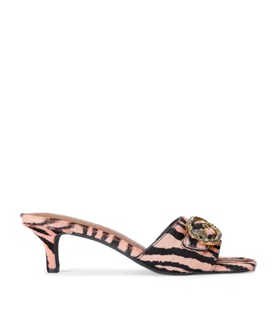 Kurt Geiger Calf Hair Mayfair Mules 50 In Pink