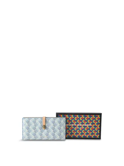Kurt Geiger Camden Soft Wallet In White Comb