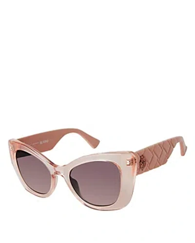 Kurt Geiger Cat Eye Sunglasses, 52mm In Pink/purple Gradient