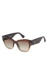 Kurt Geiger London 53mm Cat Eye Sunglasses In Brown