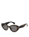 Kurt Geiger Cat Eye Sunglasses, 60mm In Animal Print
