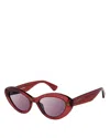 Kurt Geiger Cat Eye Sunglasses, 60mm In Red/cherry