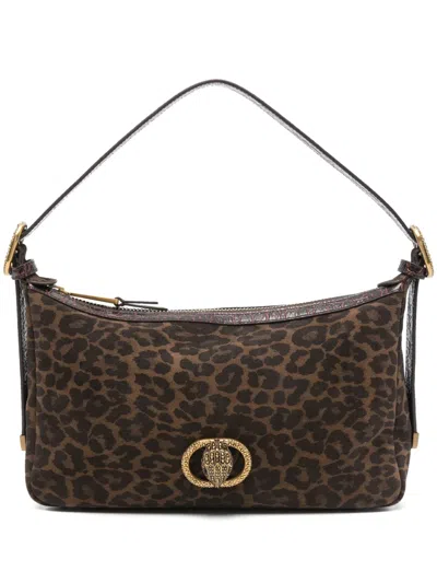 Kurt Geiger Chelsea Animal-print Shoulder Bag In Brown