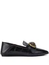 Kurt Geiger London Womens Black Chelsea Eagle-embellished Flat Patent-leather Loafers In Black