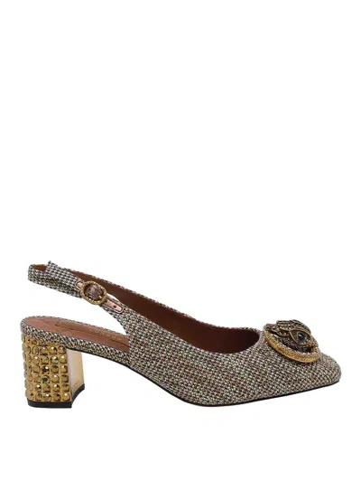 Kurt Geiger Chelsea Block Slingback In Gray