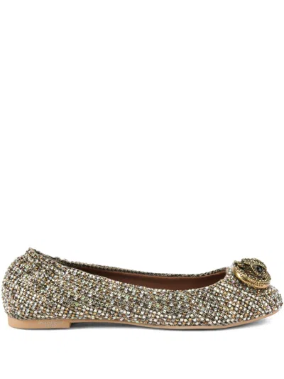 KURT GEIGER CHELSEA CRYSTAL EMBELLISHED BALLET FLATS