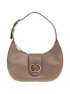 Kurt Geiger Chelsea Crystal-embellished Crescent Shoulder Bag In Brown