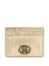 Kurt Geiger Chelsea Eagle-head Crystal-embellished Card Holder In Gold
