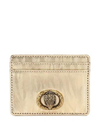 Kurt Geiger Chelsea Eagle-head Crystal-embellished Card Holder In Metallic