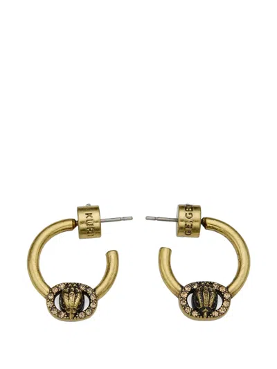 Kurt Geiger Chelsea Eagle-head Crystal-embellished Hoop Earrings In Multi