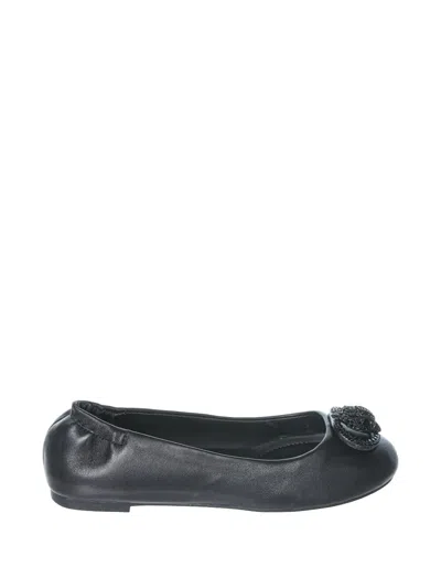 Kurt Geiger Chelsea Eagle-plaque Ballet Flats In Black