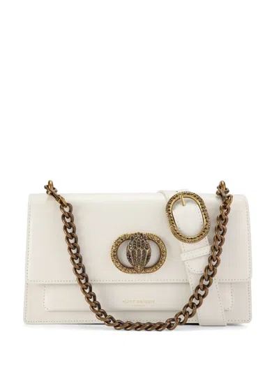 Kurt Geiger Chelsea East West Crystal-embellished Bag In White