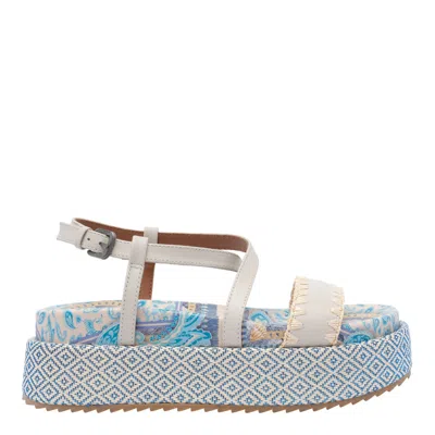 Kurt Geiger Chelsea Flatform Sandals In Blue