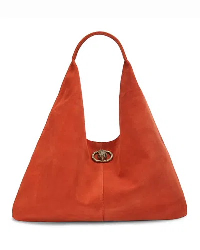 Kurt Geiger London Large Chelsea Slouch Hobo Bag In Brown