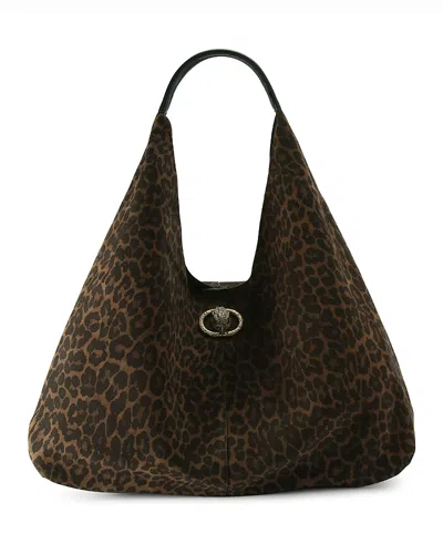 Kurt Geiger London Large Chelsea Slouch Hobo Bag In Brown