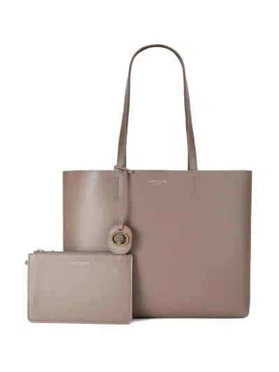 Kurt Geiger Chelsea Leather Tote Bag In Neutral