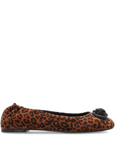 Kurt Geiger Chelsea Leopard-print Ballet Flats In Animal Print