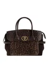 Kurt Geiger Chelsea Leopard-print Tote Bag In Brown