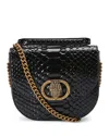 Kurt Geiger London Chelsea Leather Saddle Bag In Black