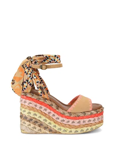Kurt Geiger Chelsea Scarf Sandals In Multi