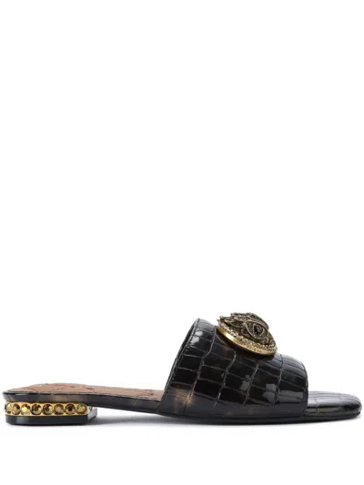 Kurt Geiger Chelsea Slides In Black/comb