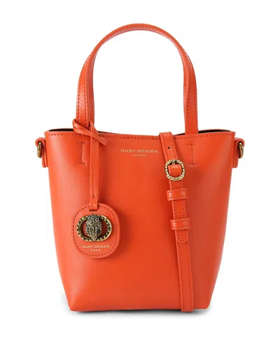 Kurt Geiger Chelsea Small Shopper Tote In Orange