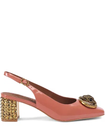 Kurt Geiger Chelsea Snake-detail Pumps In Pink