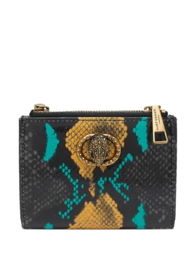 Kurt Geiger Chelsea Snake-effect Wallet In Black