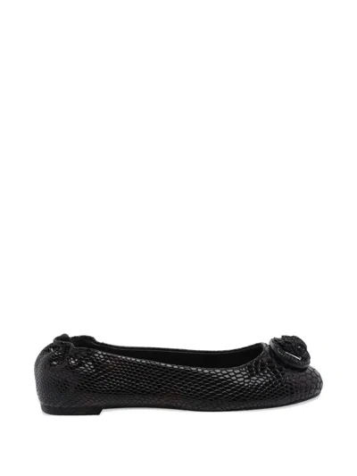 Kurt Geiger Chelsea Snakeskin-effect Ballet Flats In Animal Print