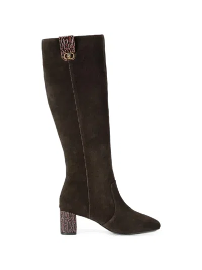 Kurt Geiger Chelsea Suede Boots In Brown