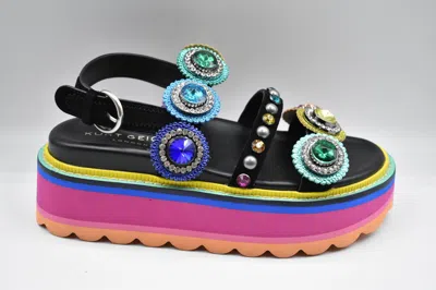 Kurt Geiger Octavia Crystal-embellished Platform Sandals In Multi