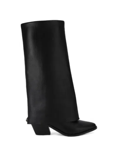 Kurt Geiger Chiltern Folded Boots In Black