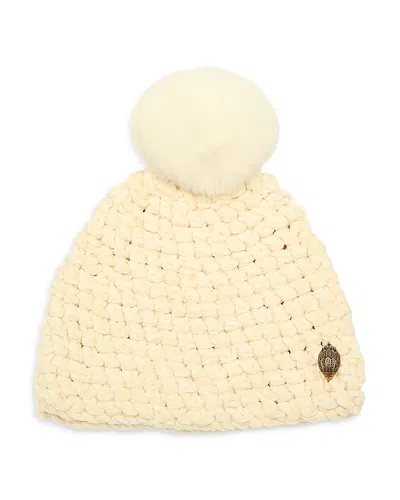 Kurt Geiger Chunky Chenille Beanie In Bone