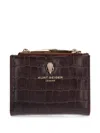 Kurt Geiger Croc-effect Eagle Wallet In Brown