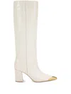 Kurt Geiger Crocodile Embossed Knee-high Boots In Neutral