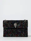Kurt Geiger Mini Velvet Kensington Crossbody Bag In Black