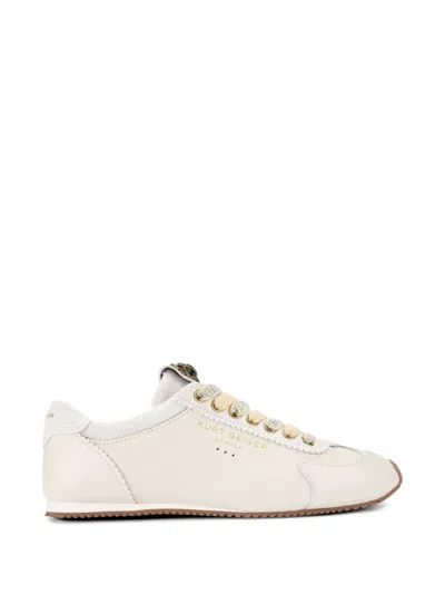 Kurt Geiger Crystal Eagle Head Sneakers In Neutral