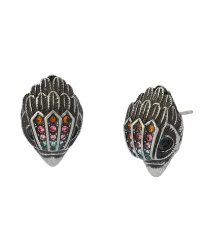 Kurt Geiger Crystal Eagle Stud Earrings In White