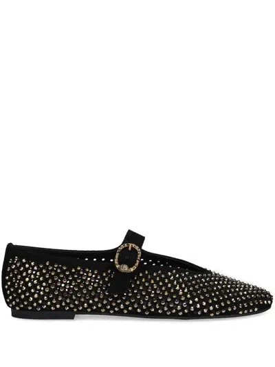 Kurt Geiger Crystal-embellished Ballet Flats In Black