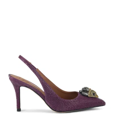 KURT GEIGER CRYSTAL EMBELLISHED BELGRAVIA SLINGBACK HEELS 85