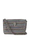 Kurt Geiger Crystal-embellished Cross Body Bag In Blue
