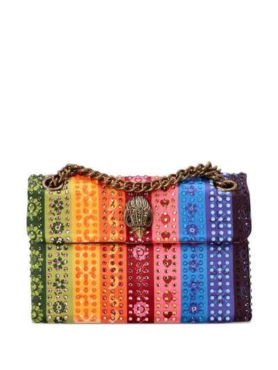 Kurt Geiger Crystal-embellished Cross Body Bag In Pink