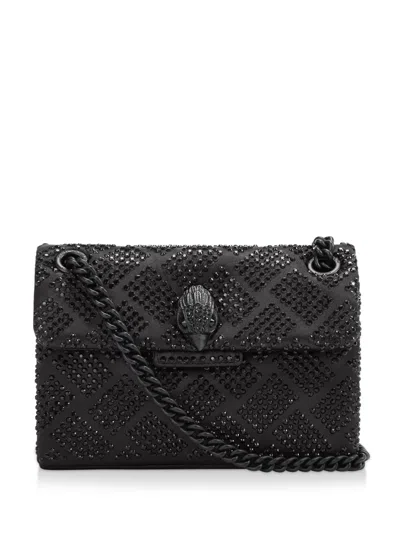 Kurt Geiger Crystal-embellished Mini Kensington Bag In Schwarz